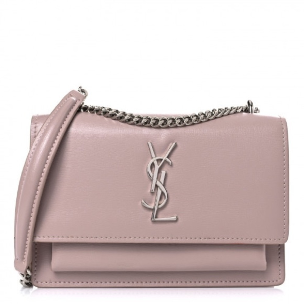 SAINT LAURENT
Calfskin Monogram Sunset Chain Wallet